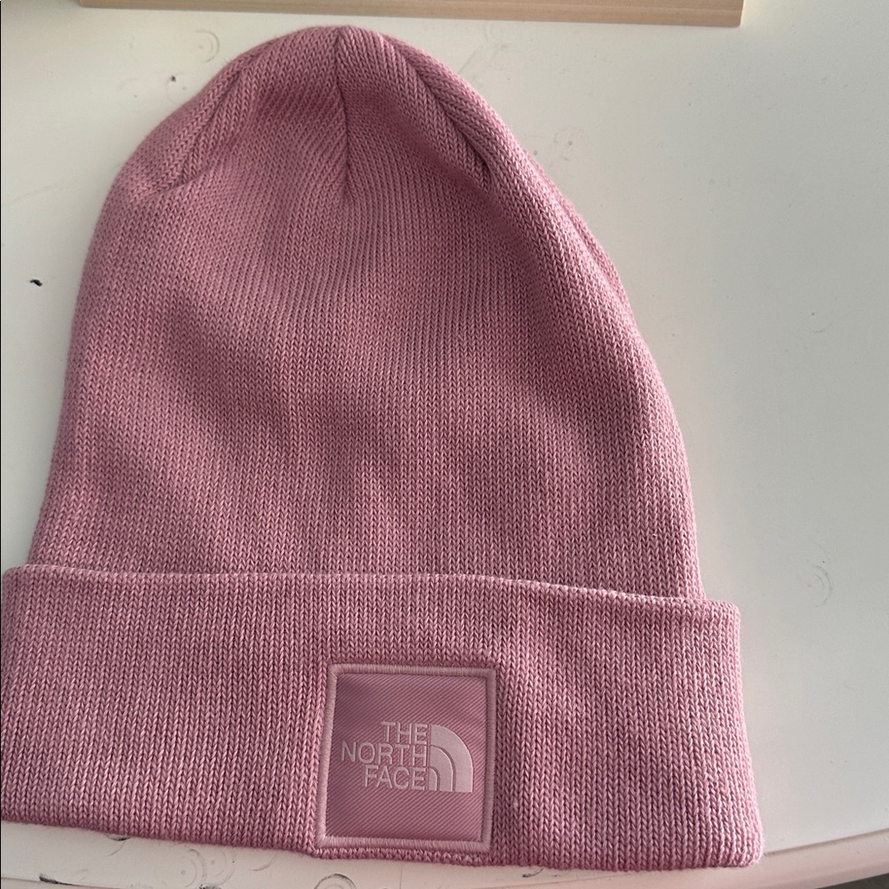 The North Face Soft Pink Knit Beanie